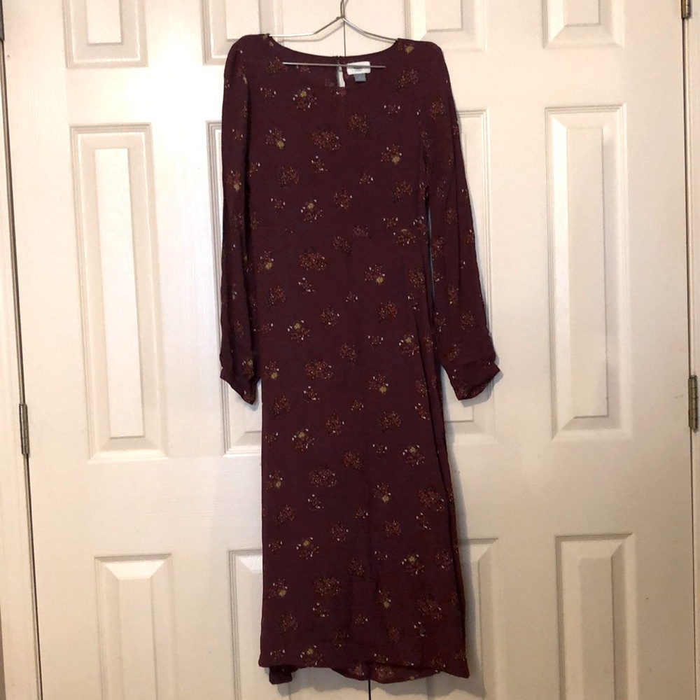Old Navy Burgundy Floral Dress